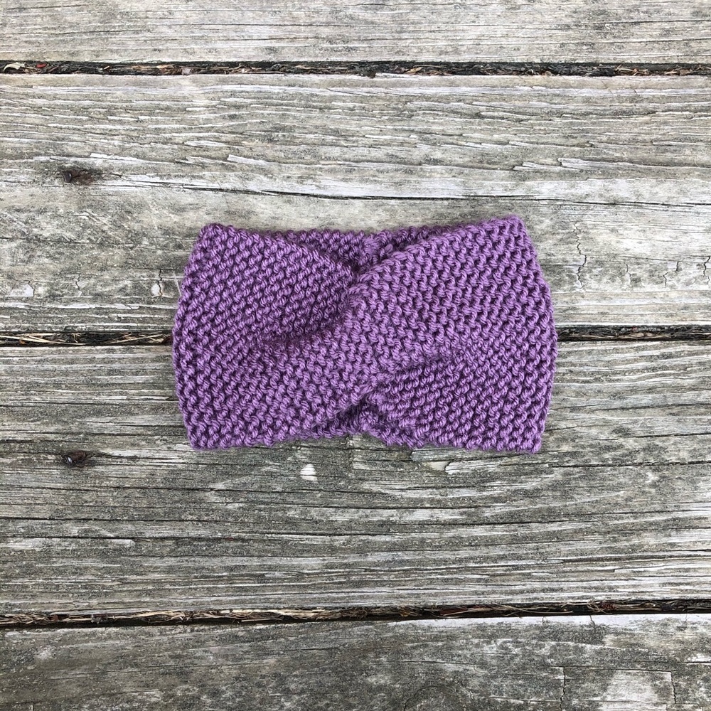 Crisscross knit headband